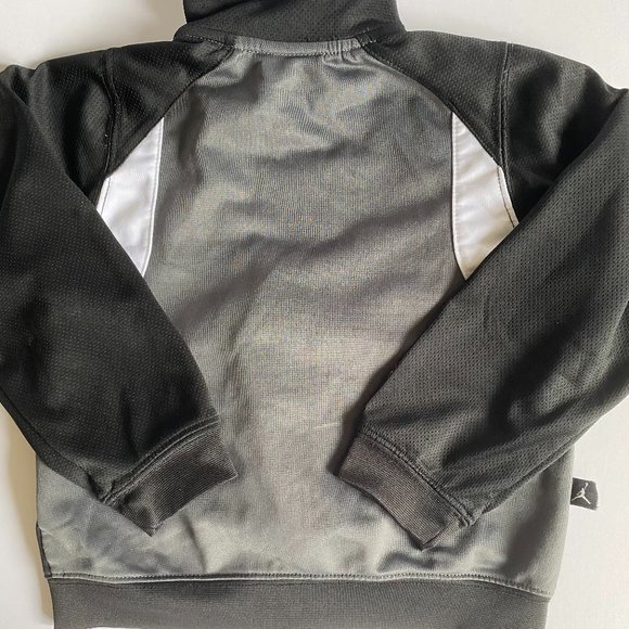 Air Jordan Gray Black White Zip Up Track Jacket Spell out Size Boys 3 Toddler - Picture 7 of 10